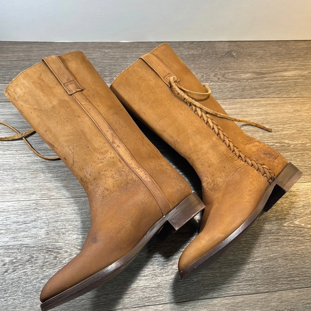 El Canelo Brown Leather horse riding Boots men’s 10.5